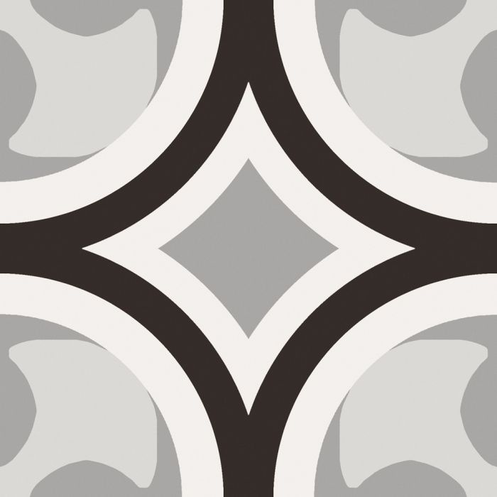 Carreau Patchwork Black & White 01 mat 8 po x 8 po