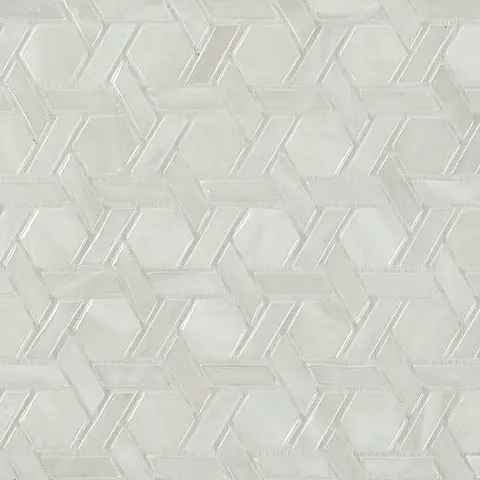 Mosaïque Symphony Bloom Nacre lustré 12 po x 12 po