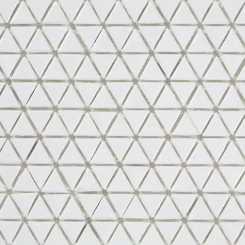 Mosaïque Symphony Trigonal Snow lustré 12 po x 12 po