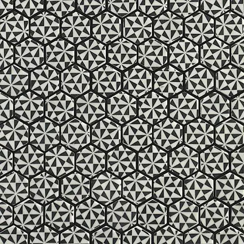 Mosaïque Hex Vintage Pauline mat 12 po x 12 po