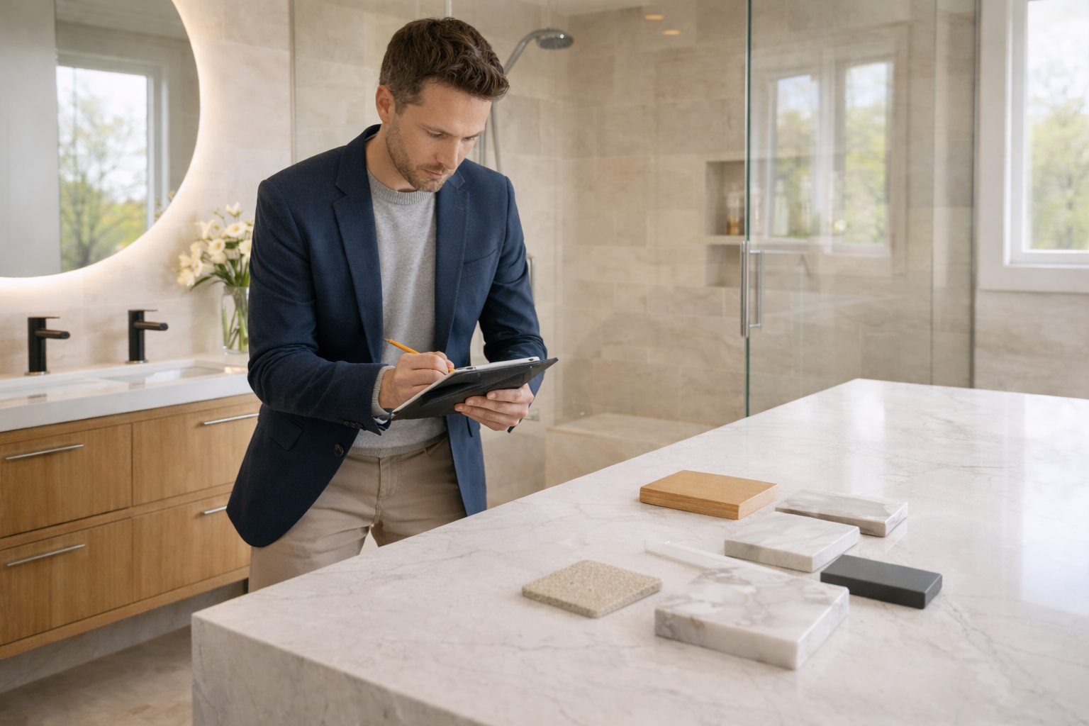 Visite à domicile et prise de mesures