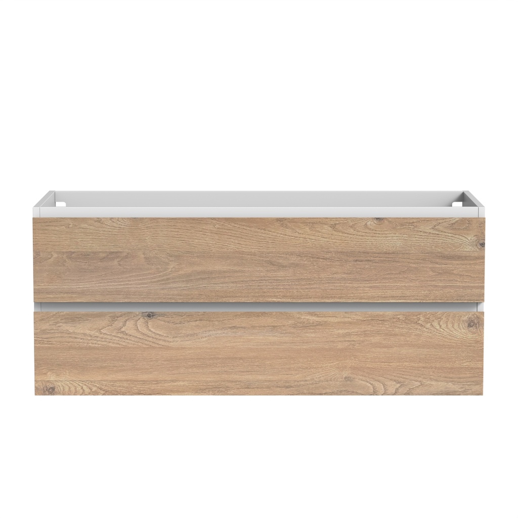 Vanité Murale Drain Centré Sidney 48" Blanc Mat et Façades San Rémo