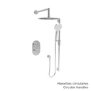 Ensemble complet de douche thermostatique pression équilibrée sans manette