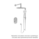 Ensemble complet de douche thermostatique pression équilibrée sans manette