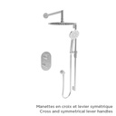 Ensemble complet de douche thermostatique pression équilibrée sans manette