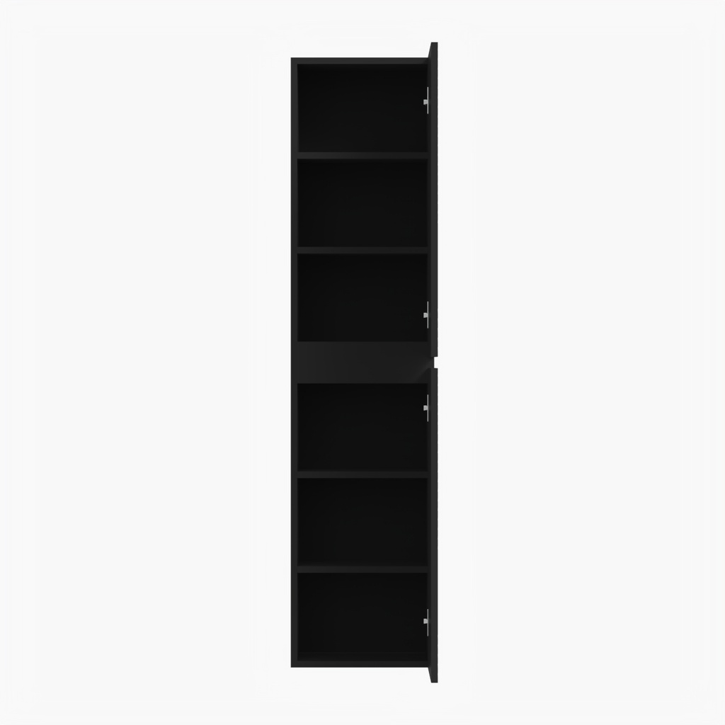 Armoire murale Omaha 16" par 67" noir jais