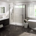 Porte de douche Balancia chrome 48x36 en coin