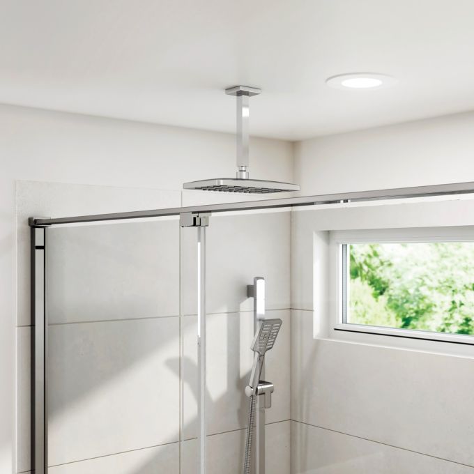 Porte de douche Balancia chrome 48x36 en coin