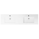 Aden 71" - Dessus de Lavabo Double en Polymarbre Blanc