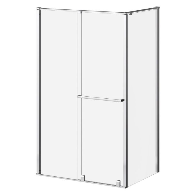 BALANCIA PORTE DE DOUCHE COULISSANTE 48” X 79” AVEC PANNEAU DE RETOUR 36