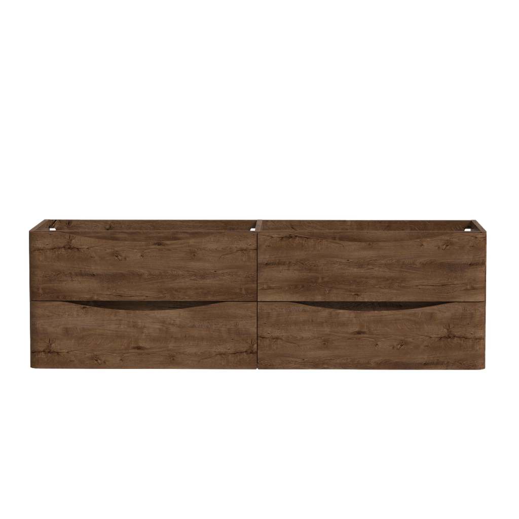 Vanité murale double Fiori 60" rosewood