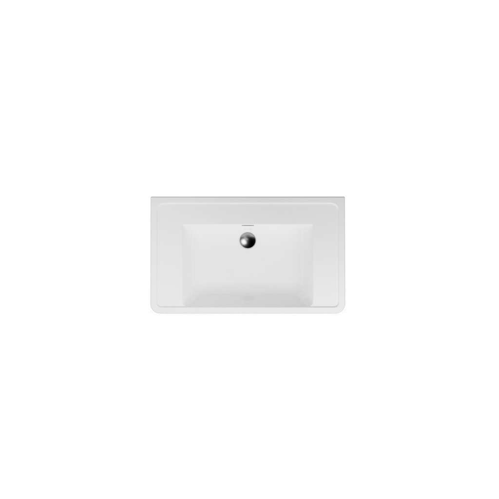 Ross 32" - Dessus de Lavabo Simple Centré en Polymarbre Blanc