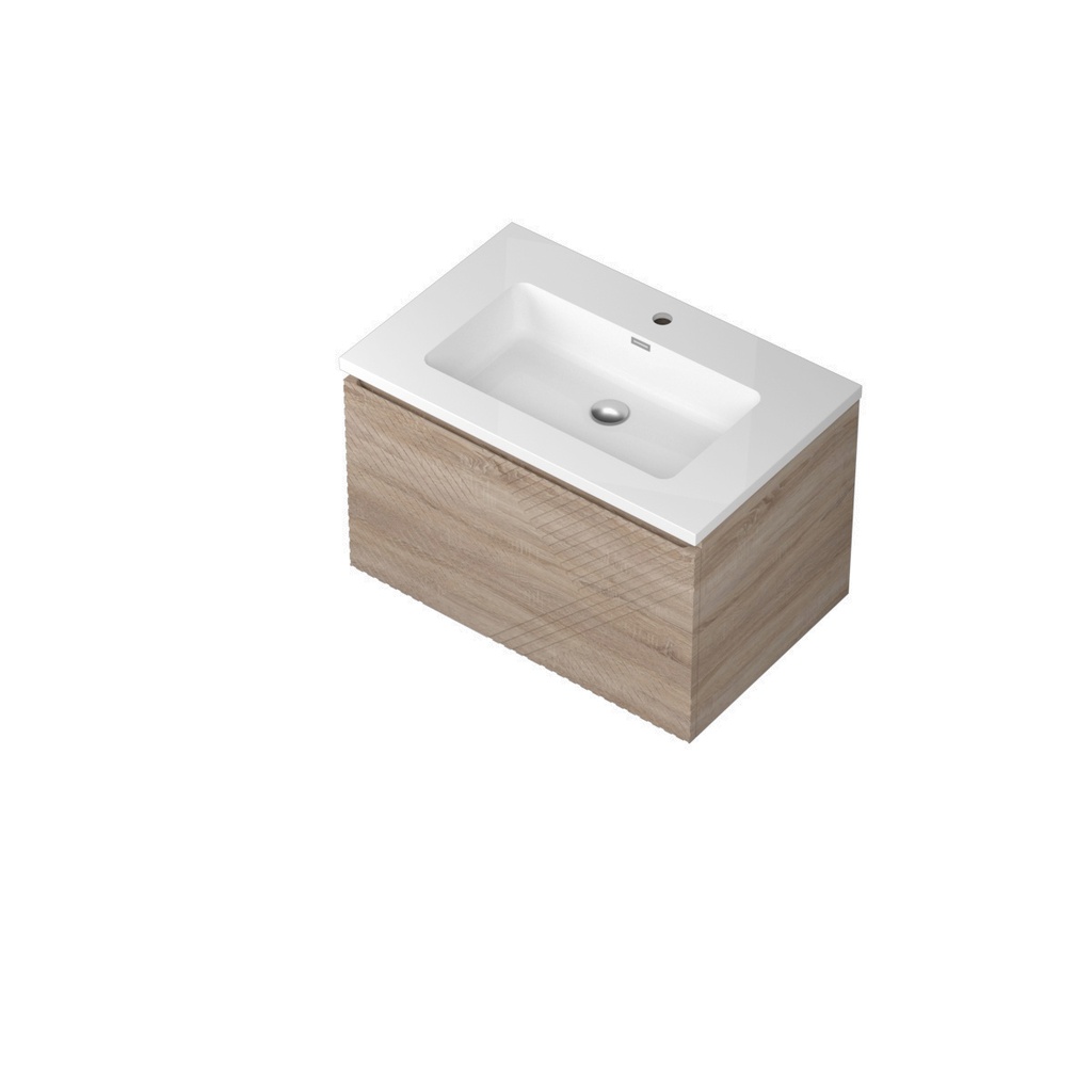 Meuble-lavabo Mural Omaha 30" Chêne Blanc avec Choix de Dessus