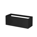 Vanité murale Omaha 48" noir jais avec tiroirs LED  - Pour lavabo gauche