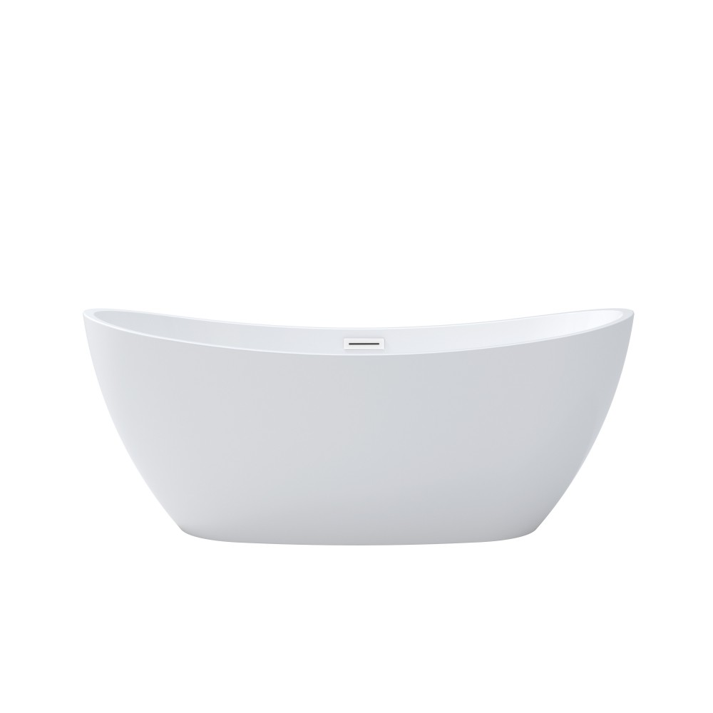 Hertha - Bain autoportant 59" blanc lustré