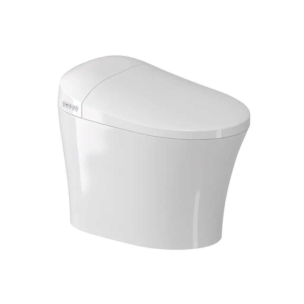 Toilette Intelligente O Smart, Allongée, Simple Chasse de 4 L. Map 800g, Siège Bidet, Blanc Lustré,