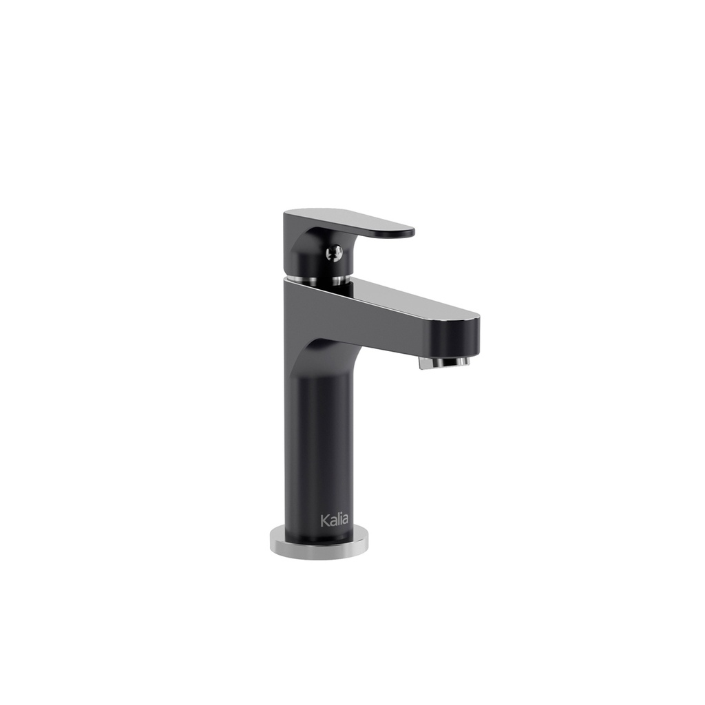 Kontour™ Robinet Monotrou de Lavabo avec Drain à Pression et Trop-plein Chrome/noir