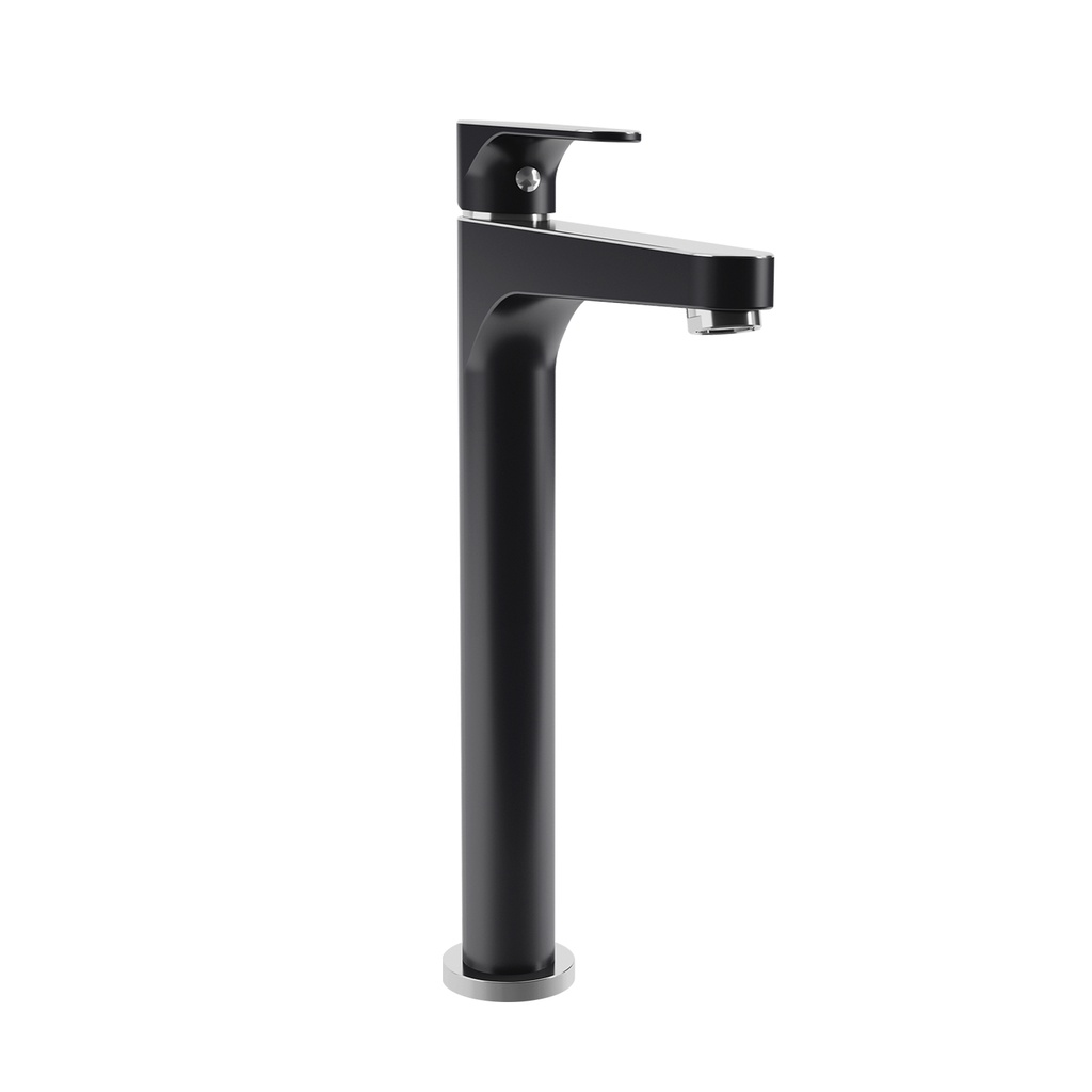 Kontour™ Grand Robinet Monotrou de Lavabo Chrome/noir