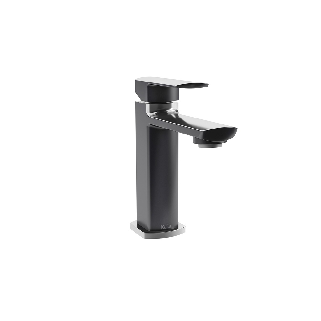 Grafik™ Robinet Monotrou de Lavabo avec Drain à Pression et Trop-plein Chrome/noir