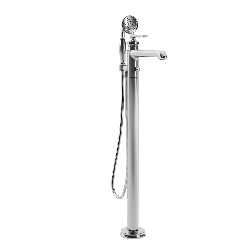 Rustik™ Robinet de Plancher pour Baignoire avec Douchette Chrome