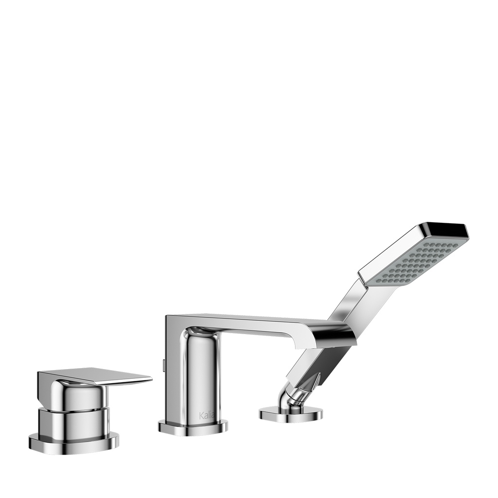 Sobrio™ Robinet pour Baignoire 3 Morceaux avec Douchette - Cartouche Incluse sans Brut - Chrome