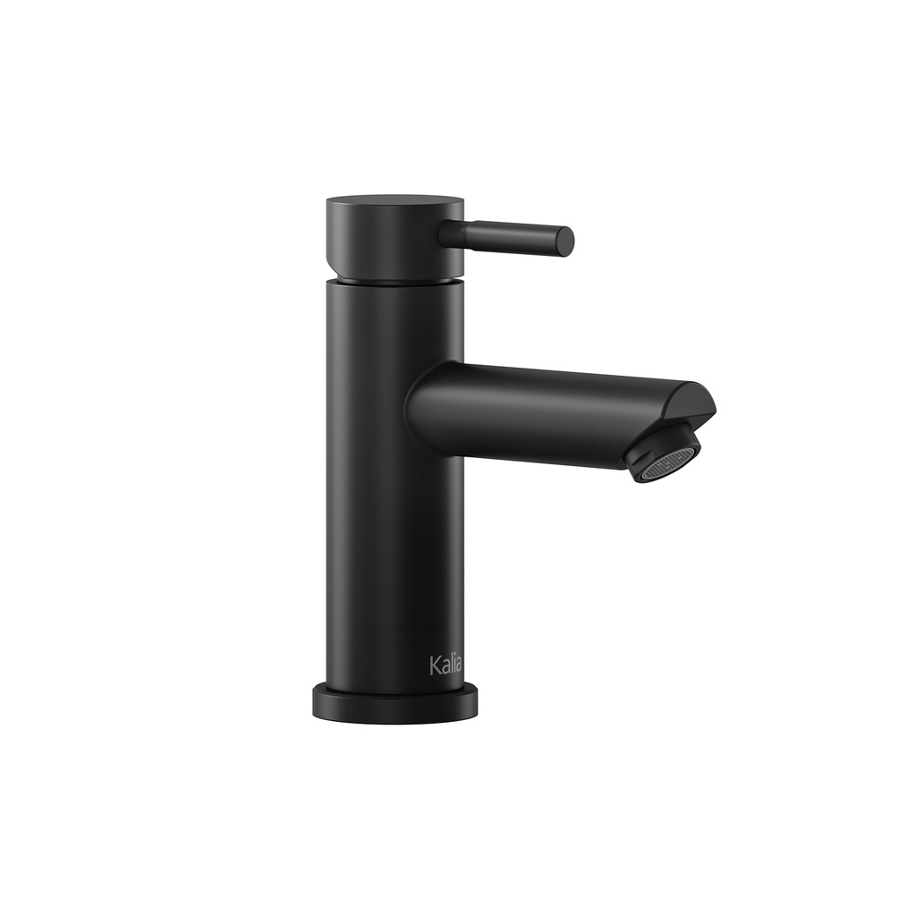 Livio™ Robinet Monotrou de Lavabo avec Drain à Pression et Trop-plein Noir Mat