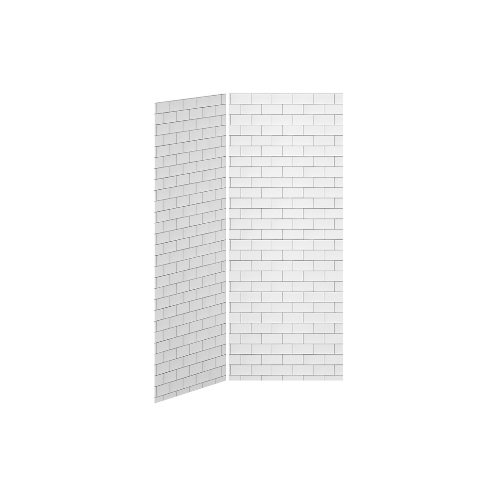 36x36 Carreaux #700 Ensemble de Murs de Douche 2 Panneaux 36x36 pour Installation de Coin - Carreaux #700 Lustré