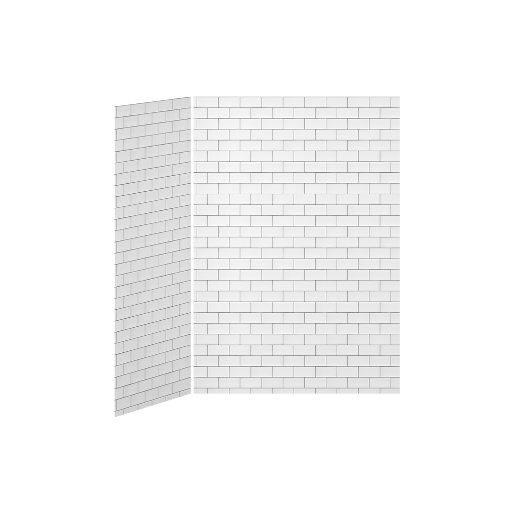 60x36 Carreaux #700 Ensemble de Murs de Douche 2 Panneaux 60x36 pour Installation de Coin - Carreaux #700 Lustré