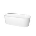 Tierso Bain Autoportant Blanc 66 7/8'' X 31 1/2'' X 23 5/8"