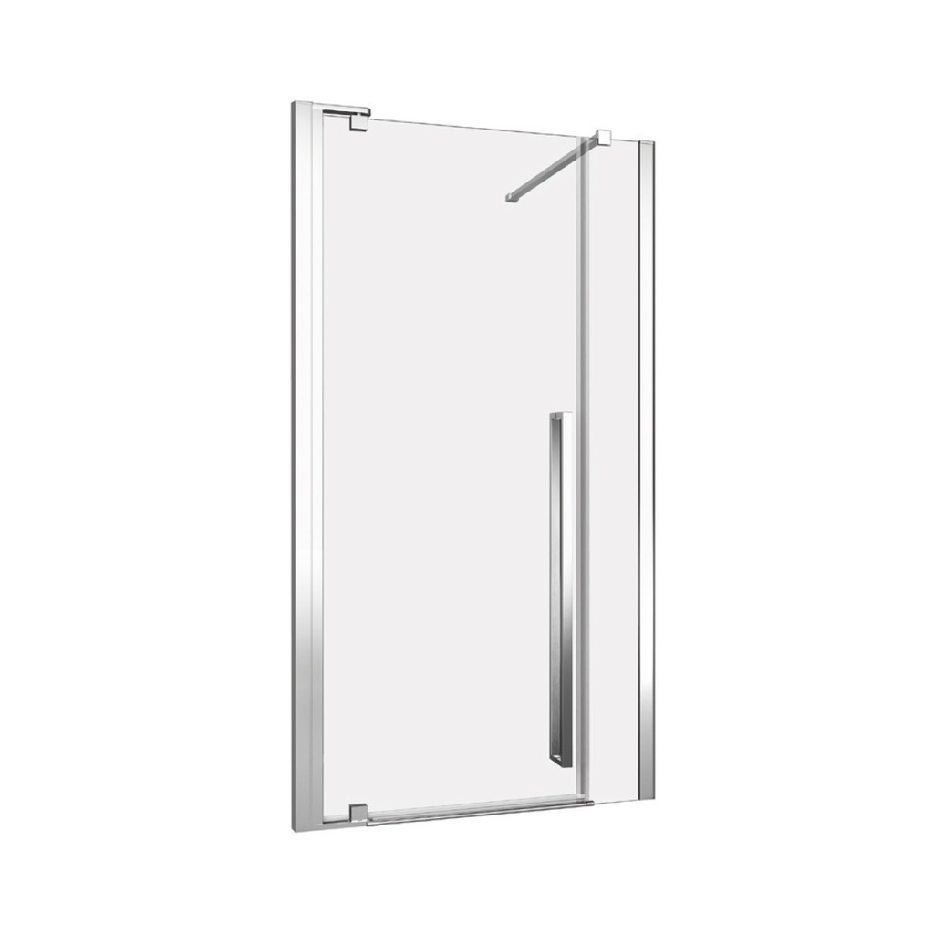 Amaly 42 porte alcove chrome clair