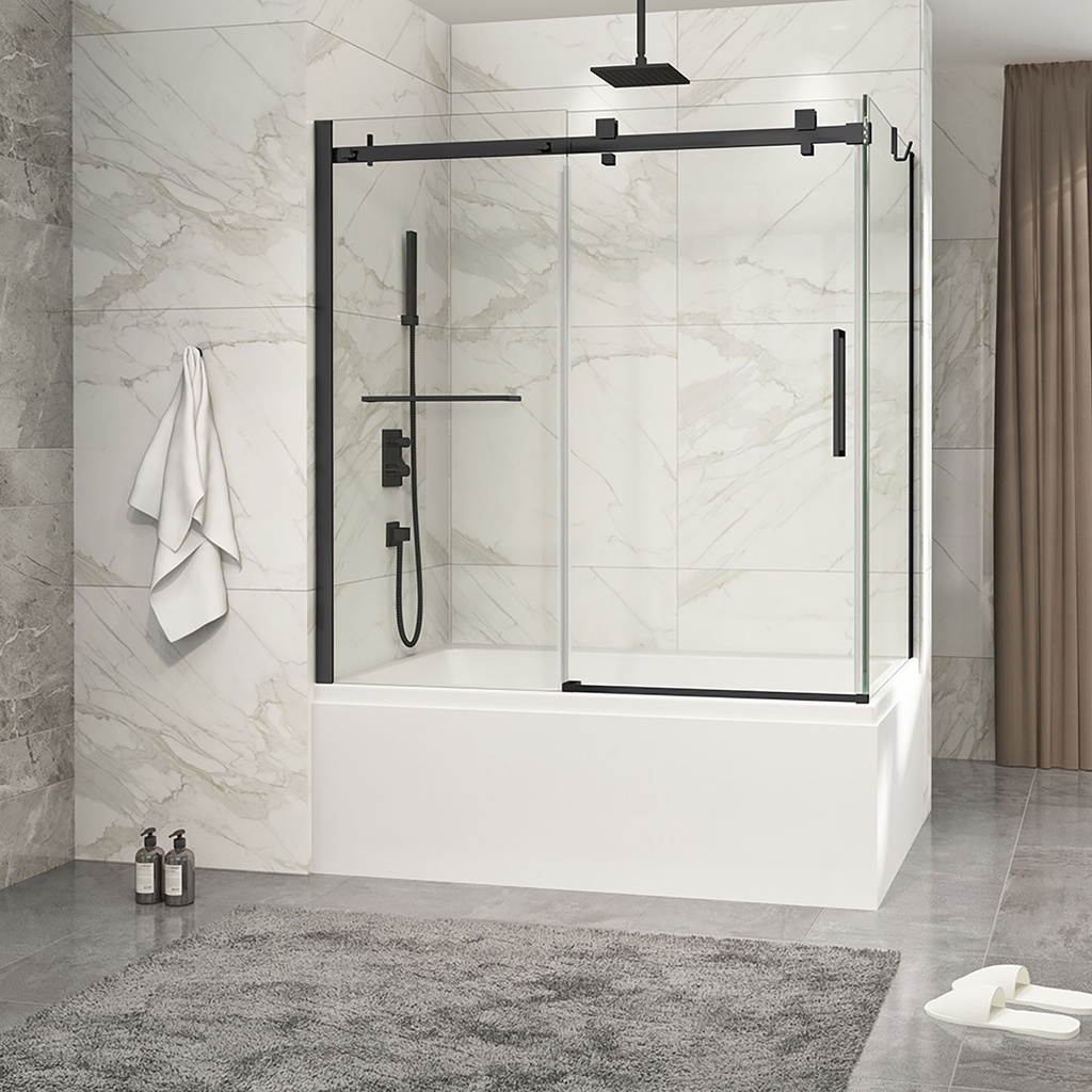 Piazza 60 Porte Alcove Noir Mat Clair, Bain