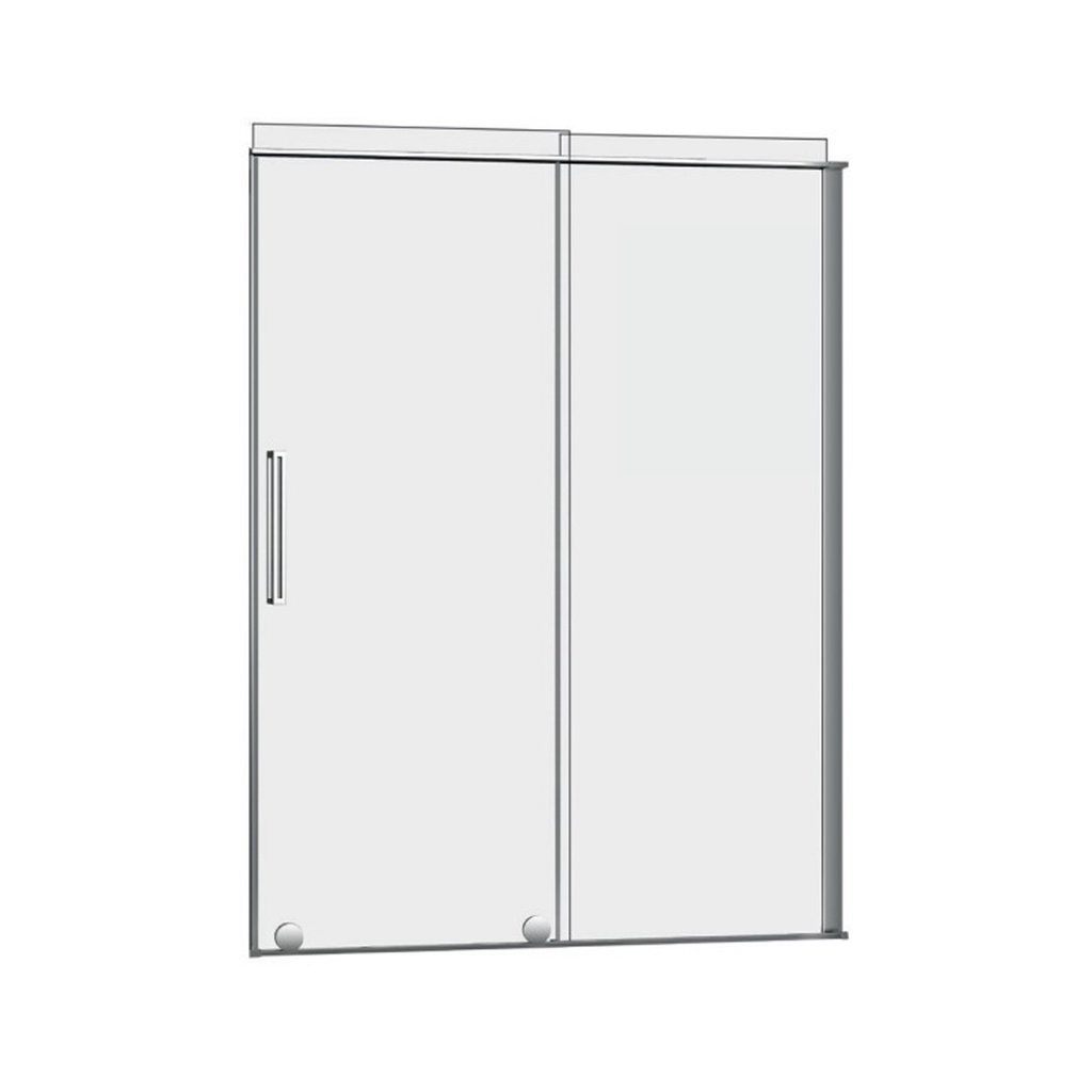 Slim 60 Porte Alcove Chrome Clair