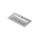 Aden 36" - Dessus de Lavabo Simple Centré en Surface Solide Blanc