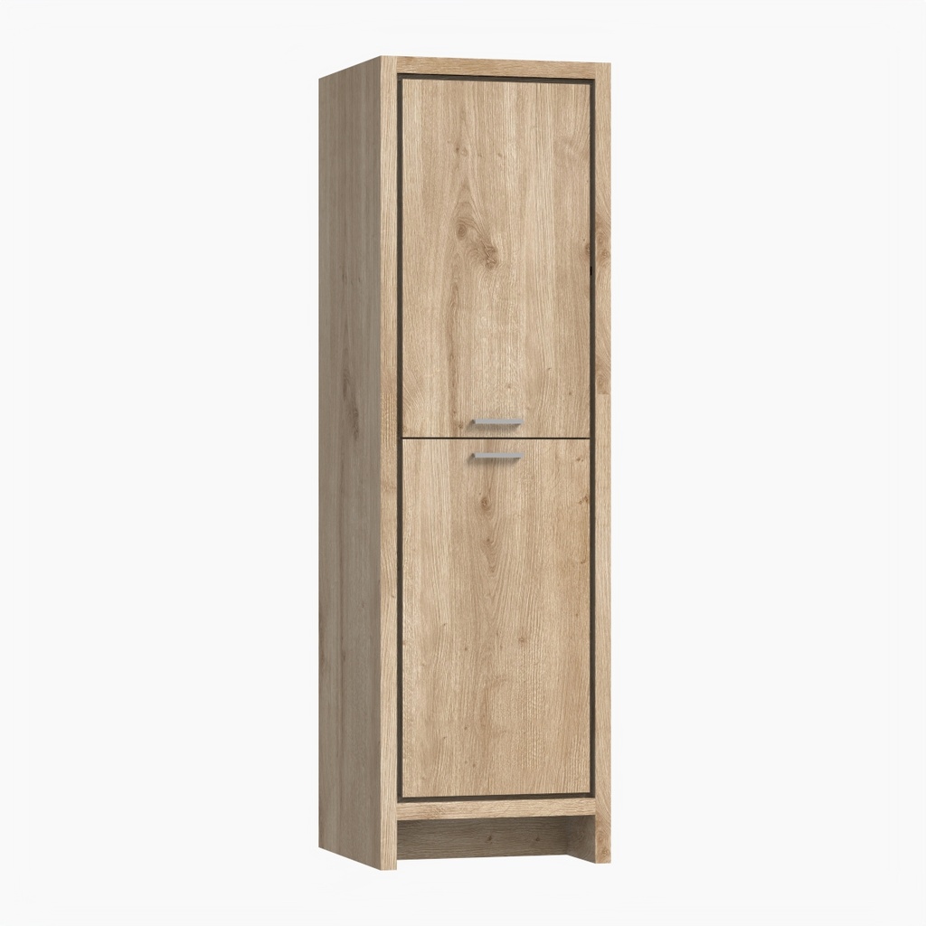 Armoire sur Pieds à Pentures Droites Lima 20" Chêne Contemporain