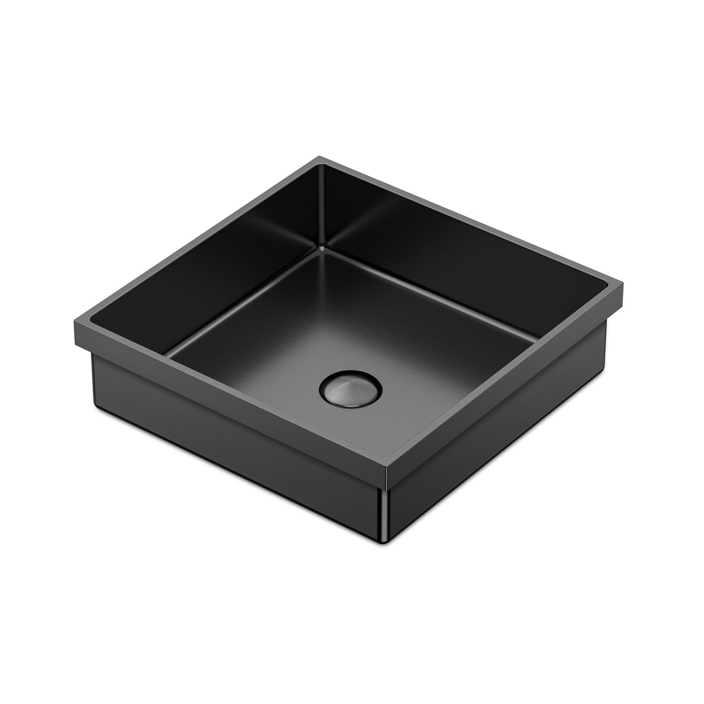 Lavabo Semi-encastré 15 3/4'' - Noir Métallisé Brossé