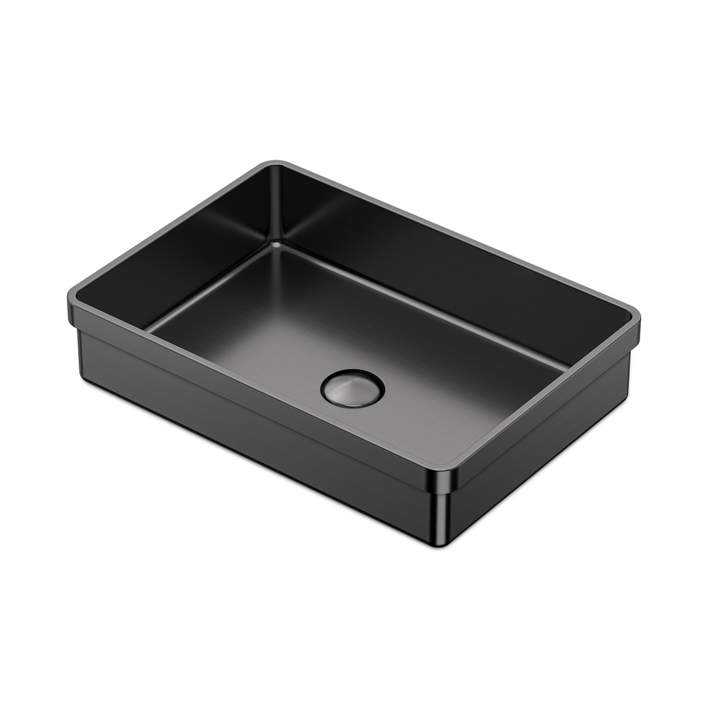 Lavabo Semi-encastré 20'' - Noir Métallisé Brossé