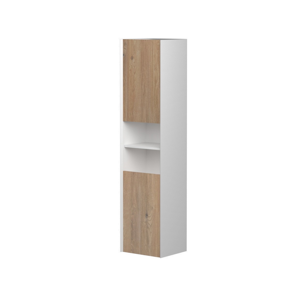 Armoire Murale Dakar 16" Blanc Mat et Façades San Rémo