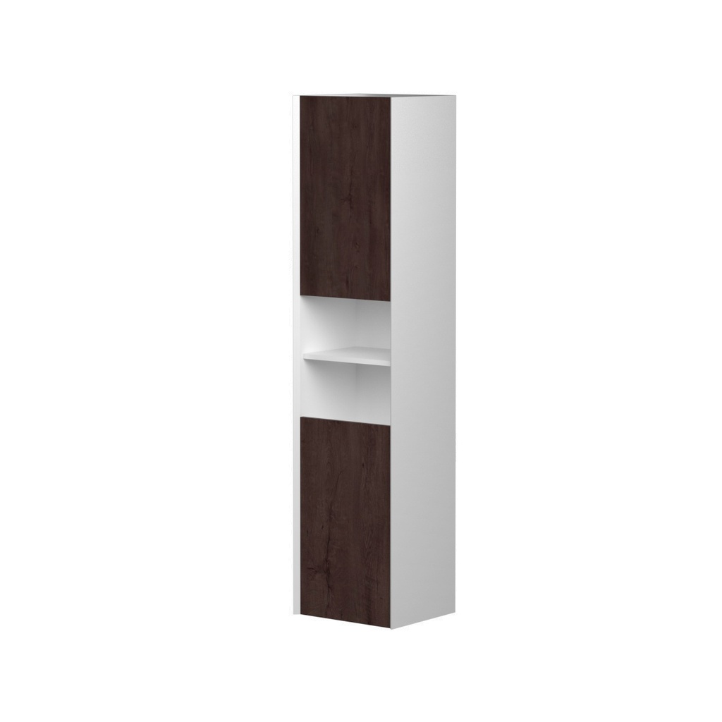 Armoire Murale Dakar 16" Blanc Mat et Rosewood