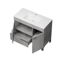 Meuble-lavabo sur Pieds Lima 39" Gris Ciment