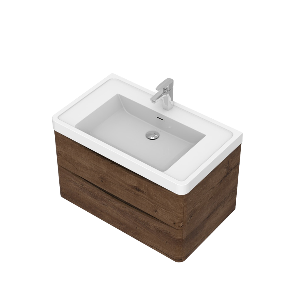 Meuble-lavabo Mural Fiori 32" Rosewood