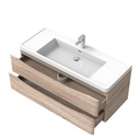 Meuble-lavabo Mural Simple Fiori 48" Chêne Blanc