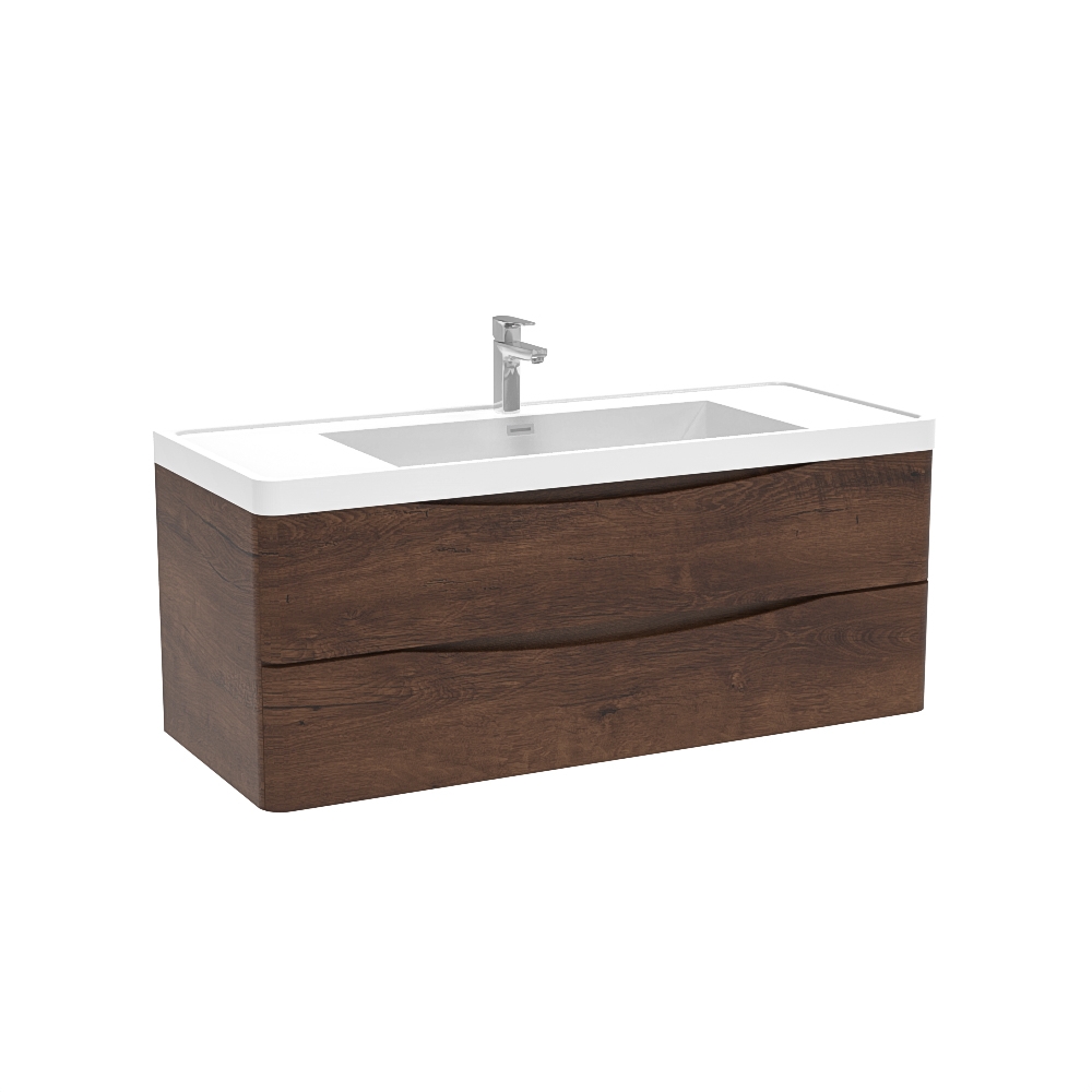 Meuble-lavabo Mural Simple Fiori 48" Rosewood