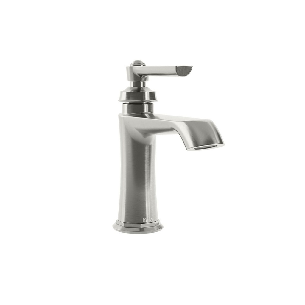 Rustik™ Robinet Monotrou de Lavabo avec Drain à Pression et Trop-plein Nickel Pur Pvs