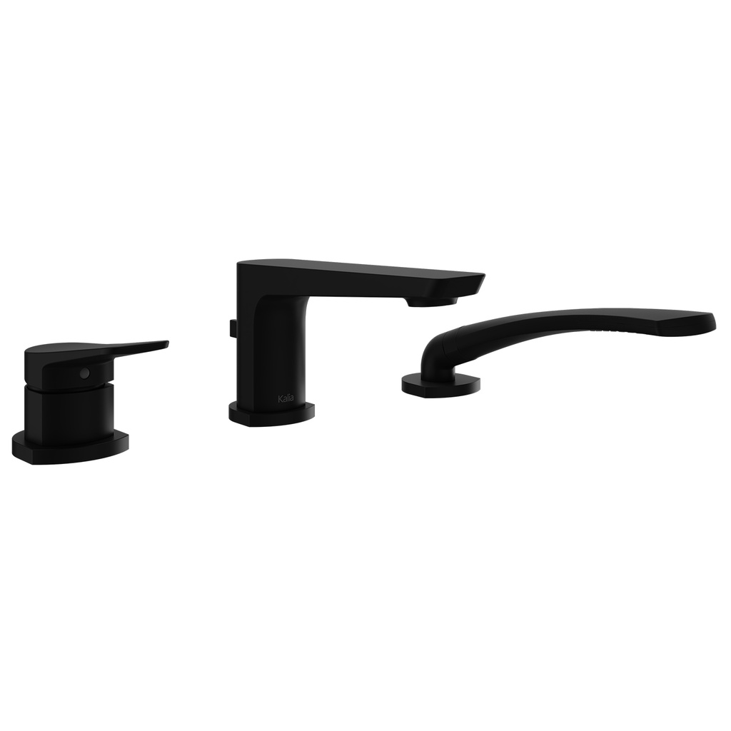 Robinet 3 Morceaux pour Baignoire avec Douchette - Cartouche Incluse sans Brut - Noir Mat