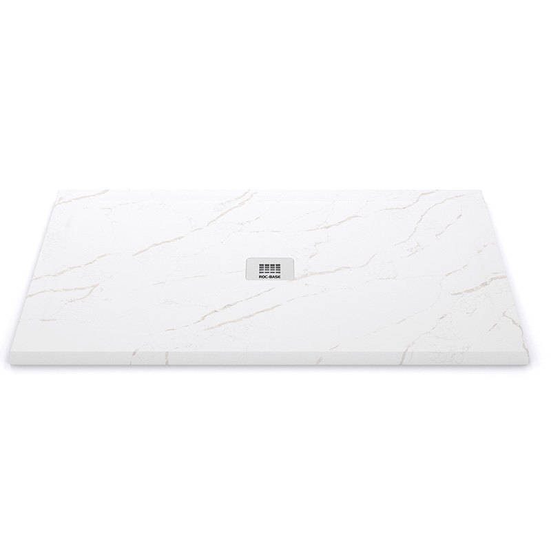 Roc-Base, Zero, 36"x36" [Calacatta Extra - Quartz blanc, grandes veines]