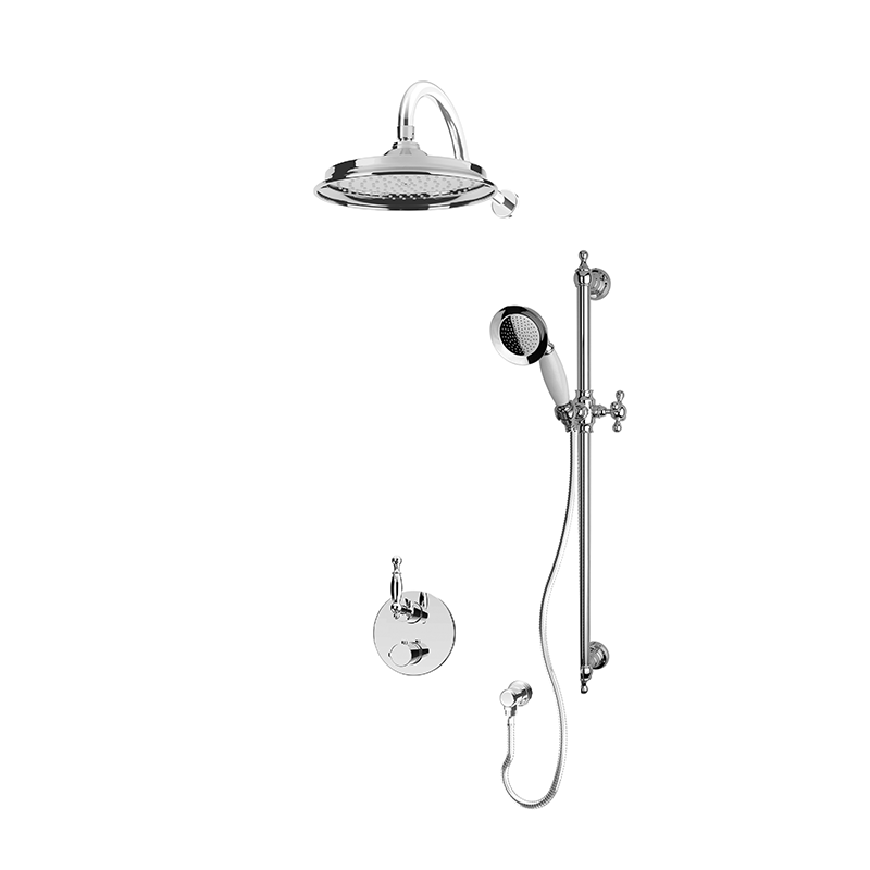 QABIL ENS. DOUCHE THERM. 1/2'' DEV. 2 VOIES XVTR69R CHROME