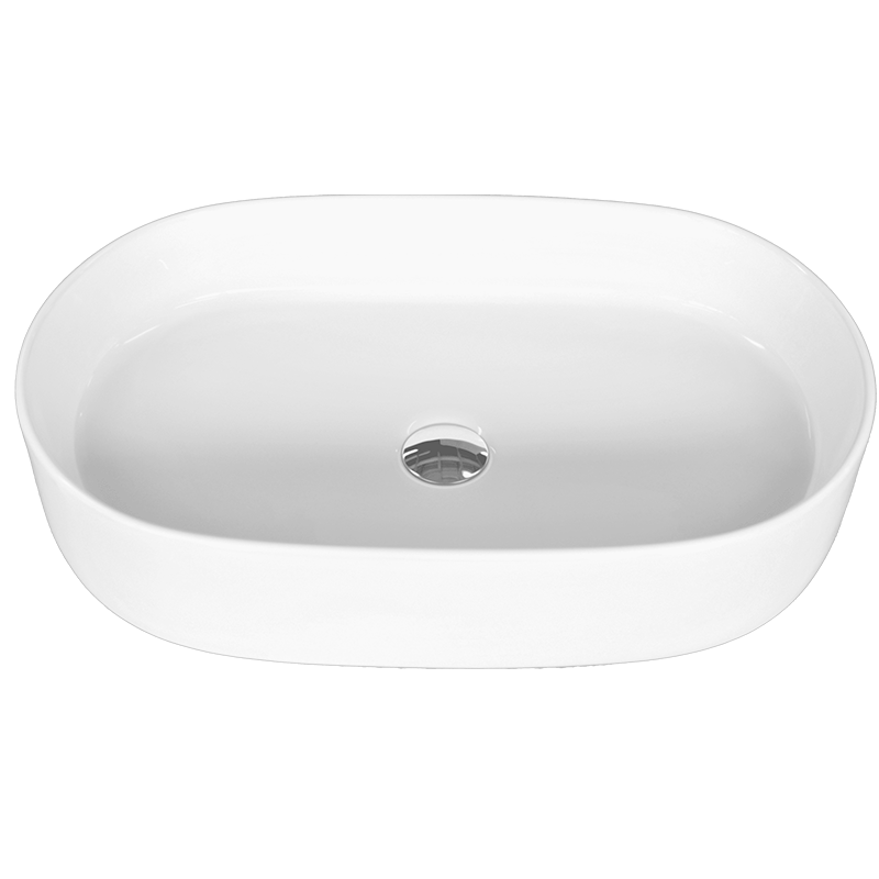 LAVABO DE SURFACE OBLONG 600x380x120mm NOIR MAT