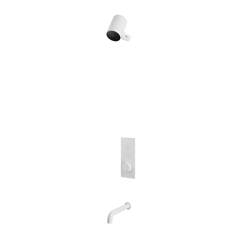 ON ENS. DOUCHE THERM. 1/2'' DEV. 2 VOIES XON69 BLANC MAT