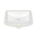 Ceska - Lavabo rectangulaire avec cuve au design incurvé en porcelaine vitrifiée - Blanc lustré