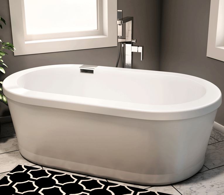 [220132-000-001] Bain Autoportant Ruby 32x60, Blanc avec Jupe Couleur